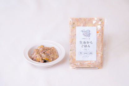 【国産・無添加】食いつきのいい生おからトッピングフード（うし）｜わんわん豆いろは