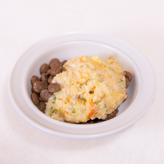 【国産・無添加】食いつきのいい生おからトッピングフード（とり）｜わんわん豆いろは